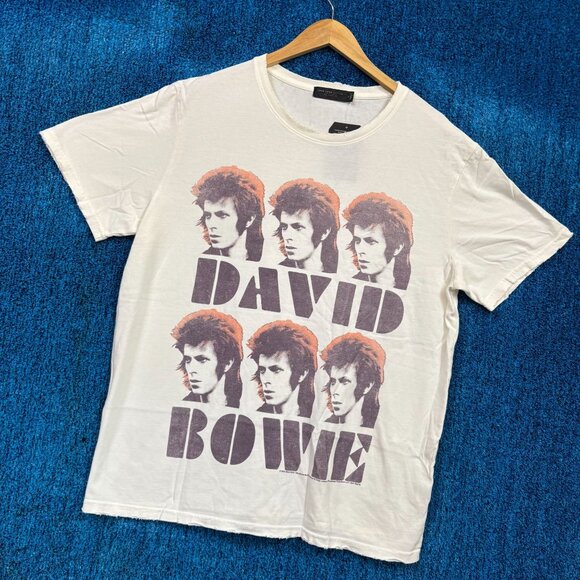 David Bowie Ziggy Stardust White Rock T-Shirt Size Extra Large - Picture 3 of 4